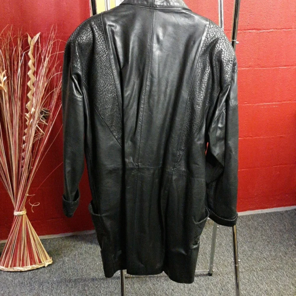 Genuine Black Leather Jacket - Picture 2 of 10